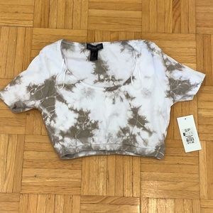 super cute tie dye crop top NEVER WORN